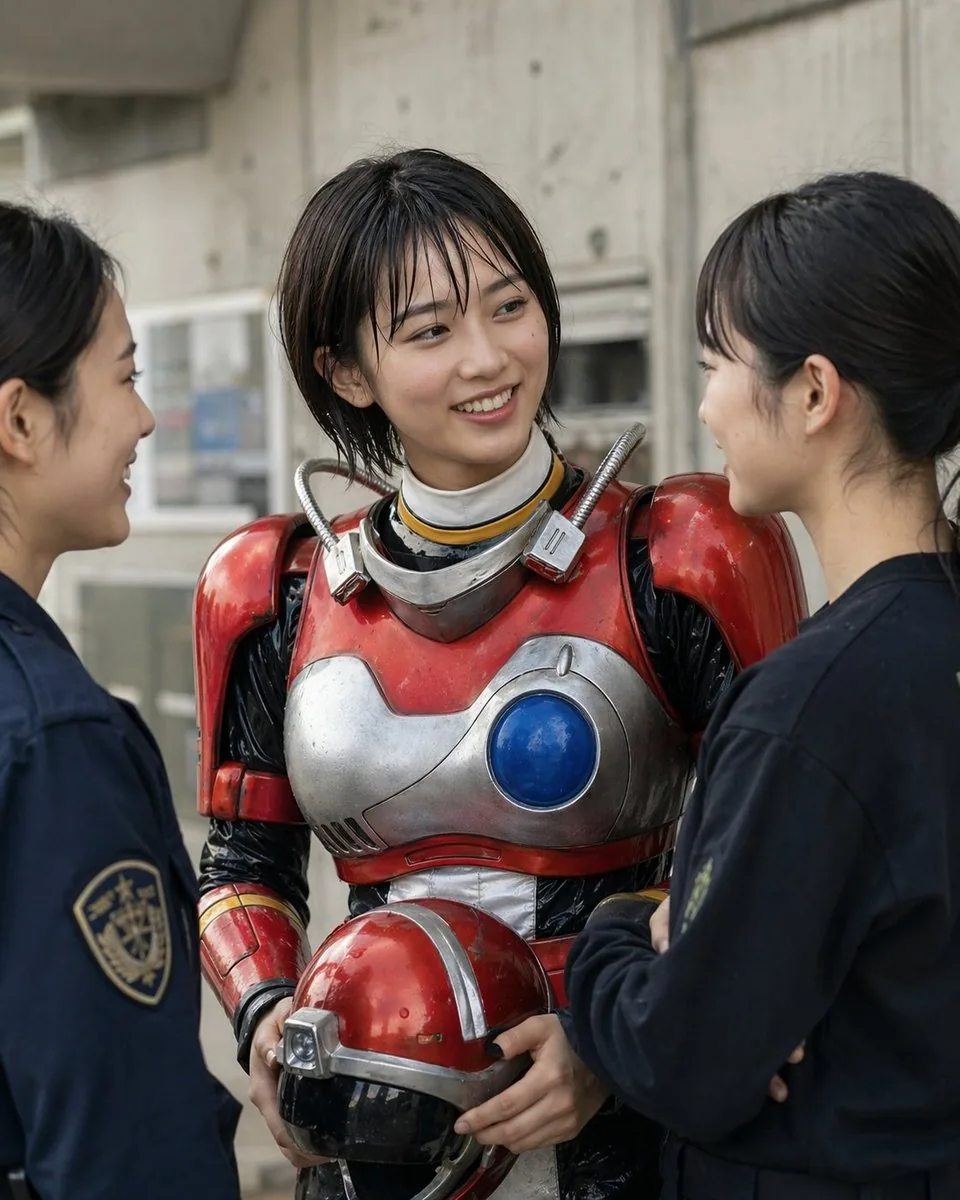 Retro Sci-Fi Heroine With Police reference