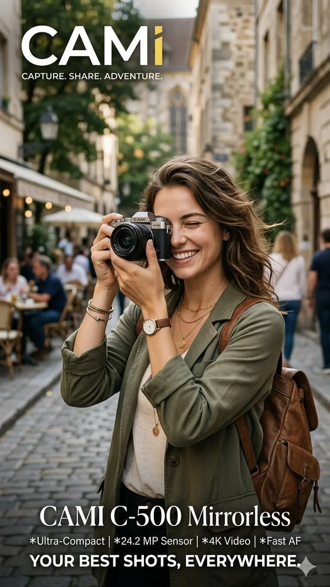 Travel Photographer Camera Advertisement reference