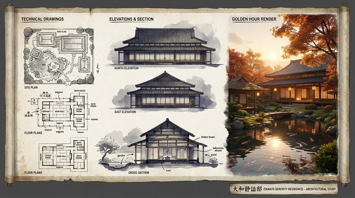 Architectural Illustrator Presentation Board Template reference
