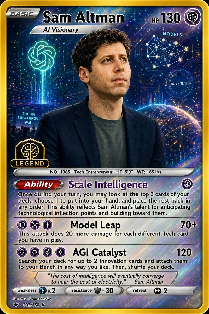 Holographic AI Visionary Trading Card reference