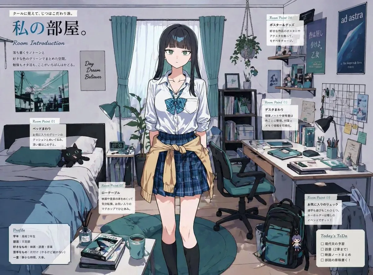 Character Room Visualization Prompt reference