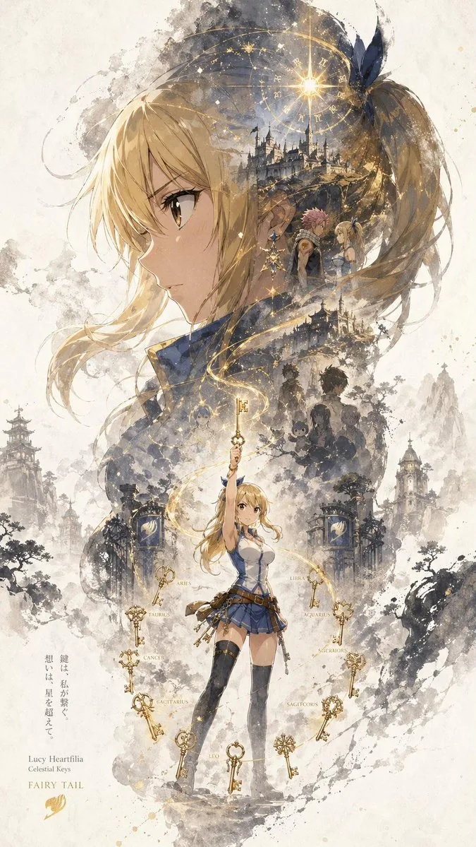 Double Exposure Character Poster Prompt reference
