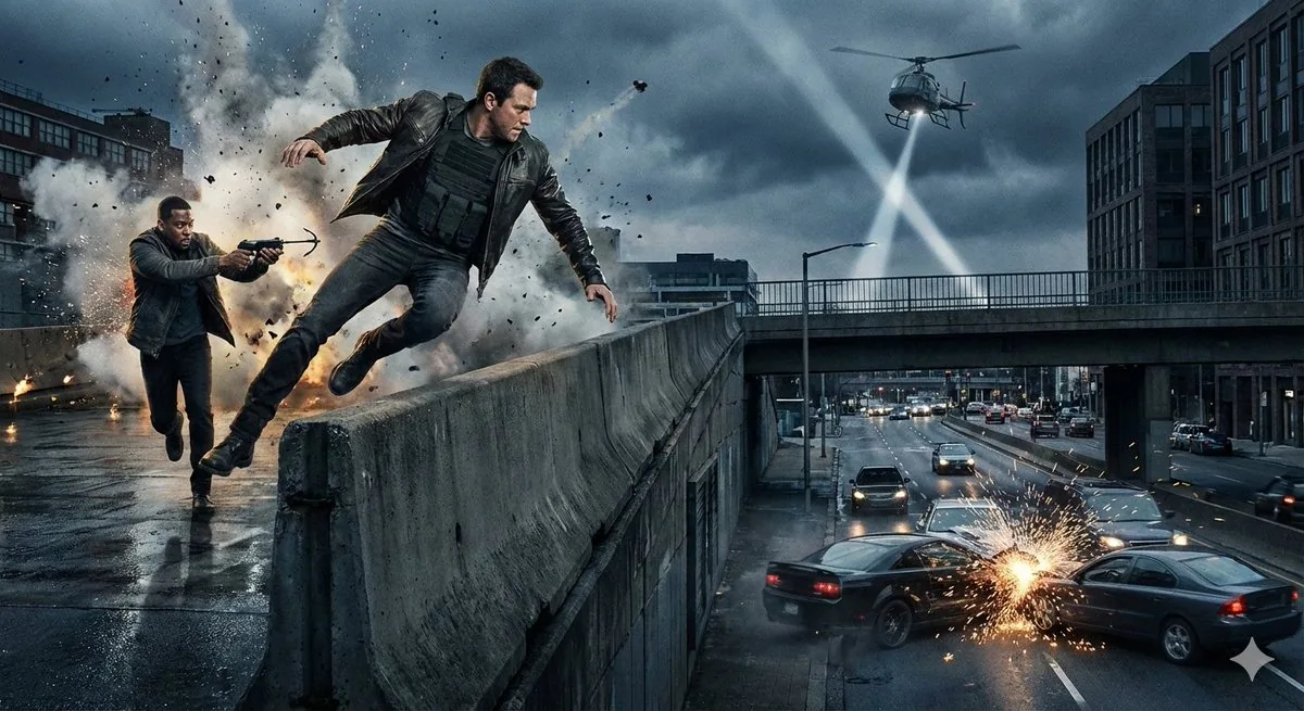 Simple action movie scene reference