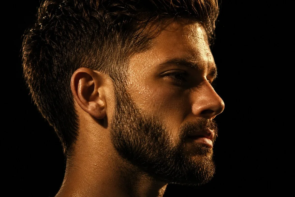 Chiaroscuro Mullet Profile Portrait reference