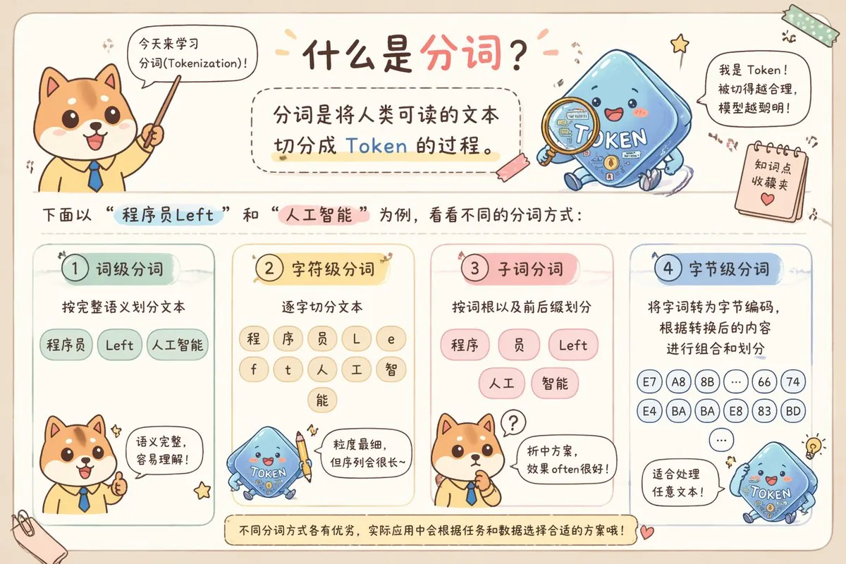 Cute Chinese Tokenization Infographic reference