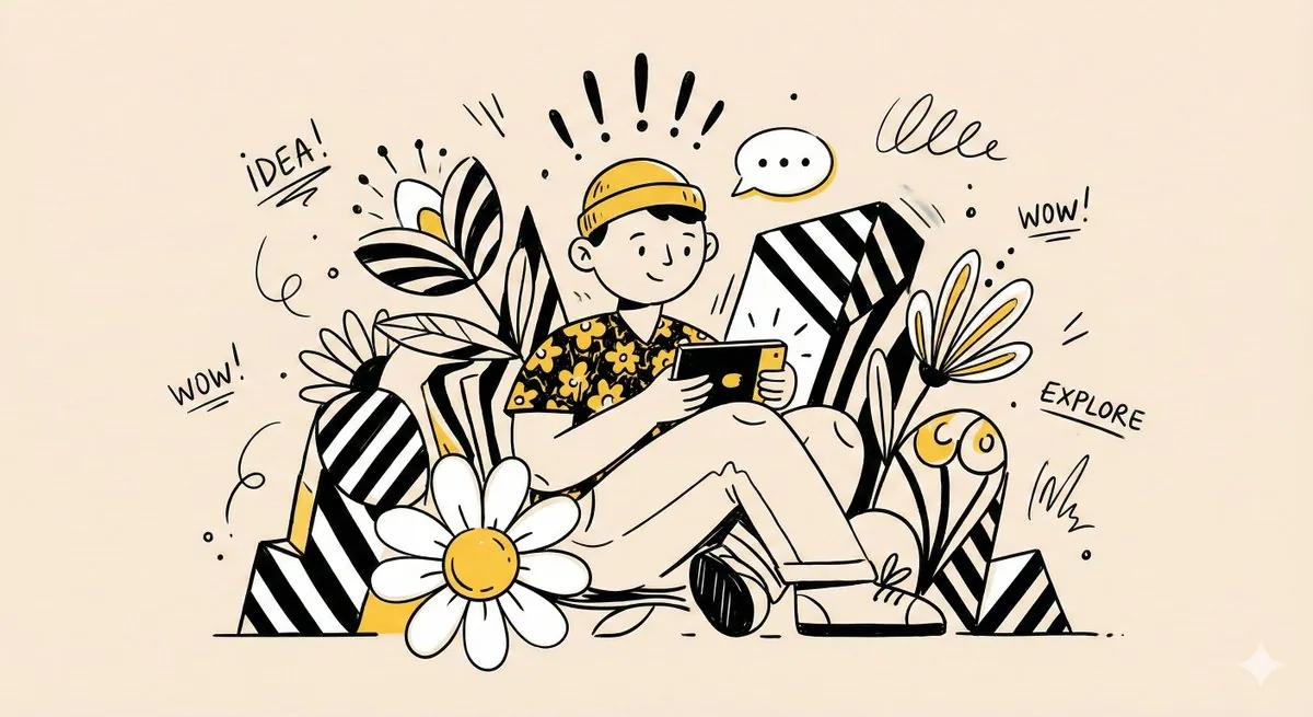 Whimsical Flat Illustration Generator - Nano Banana Pro AI Prompt for Social Media Post reference