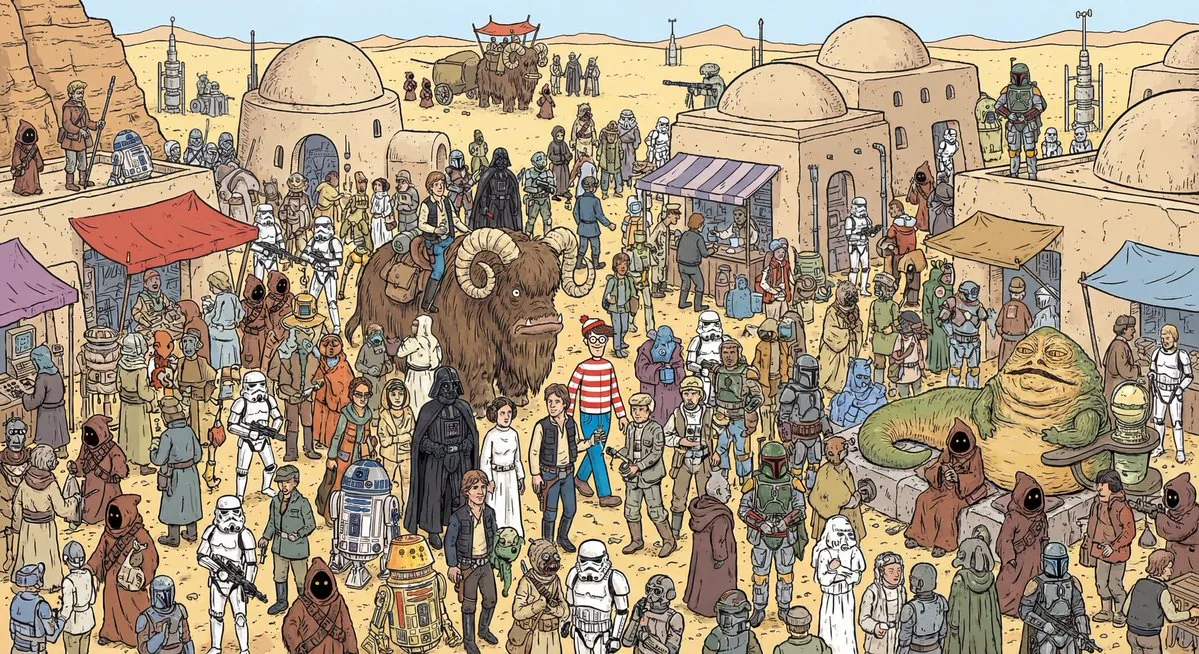 Where’s Waldo Star Wars scene reference