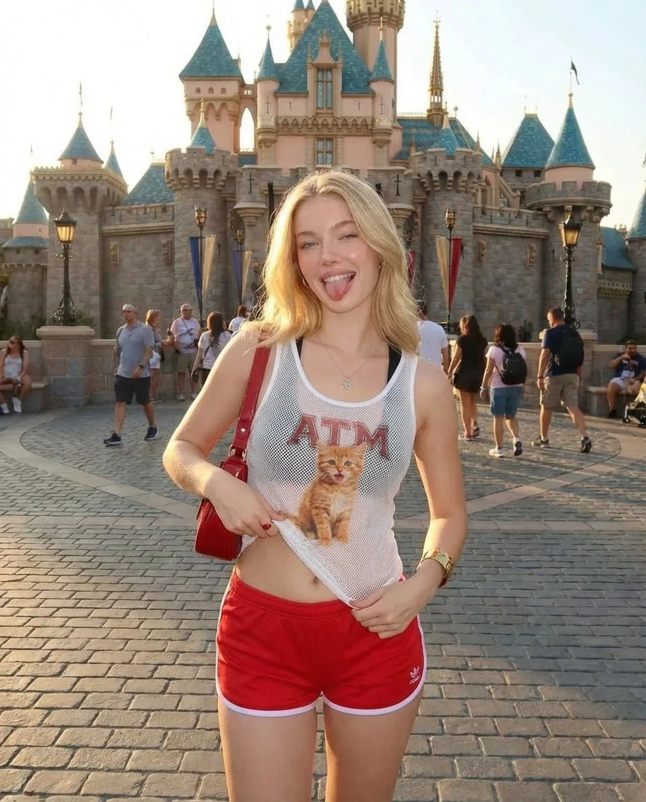 Realistic Photography of a Woman at a Fairytale Castle reference