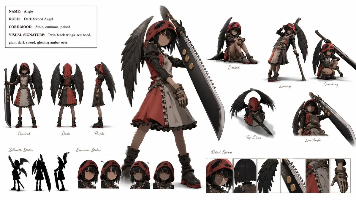 Dark Sword Angel Character Sheet reference
