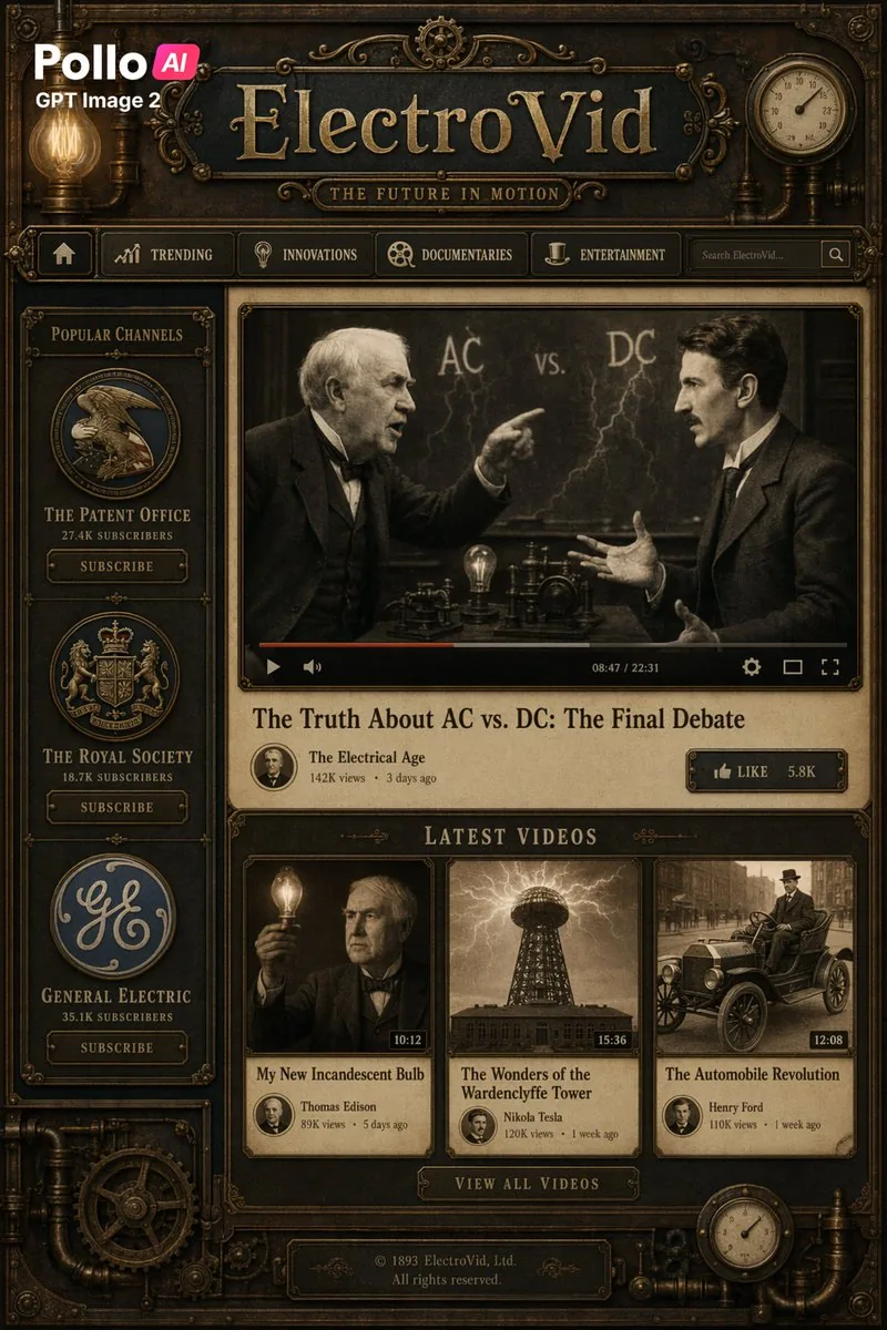 Steampunk ElectroVid Homepage reference
