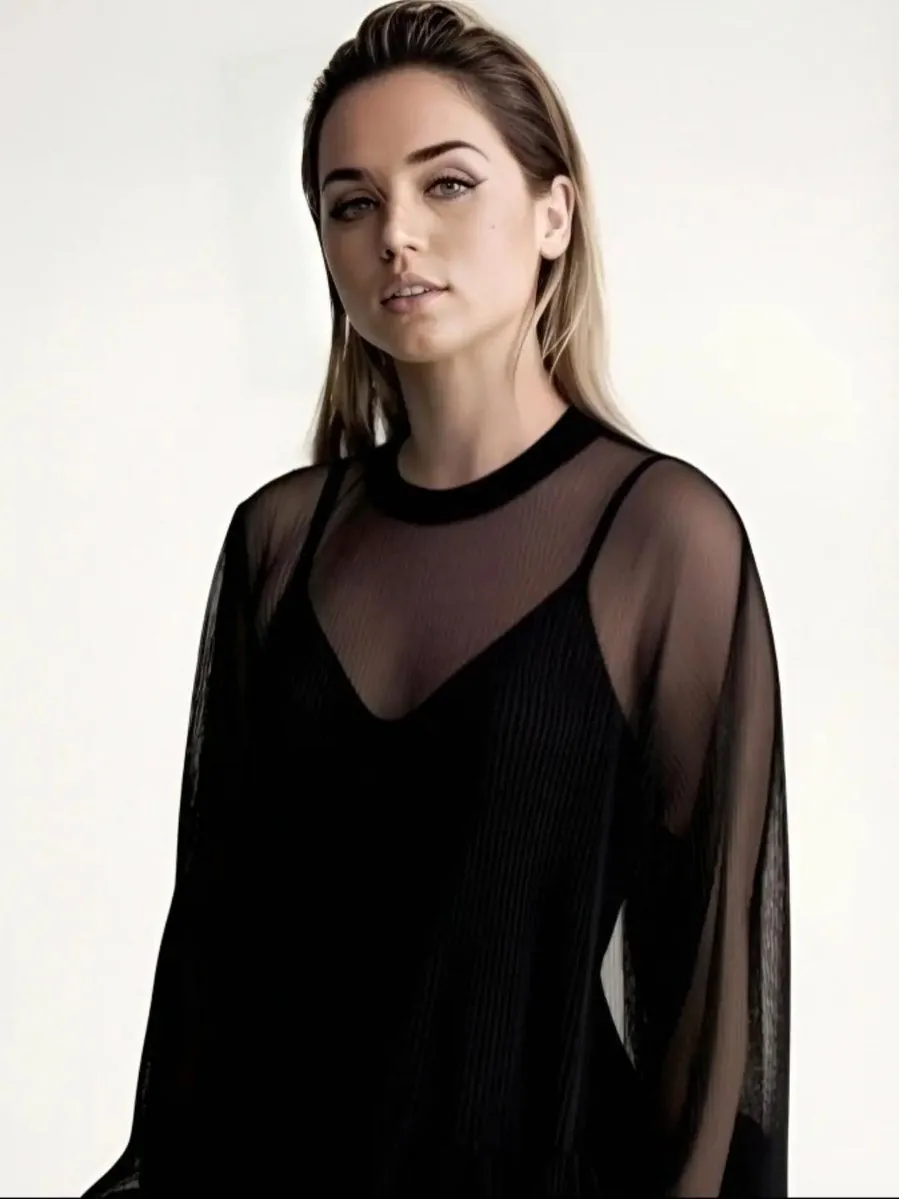 High-Fashion Editorial Portrait of Ana de Armas - Nano Banana Pro AI Prompt for Product Marketing reference