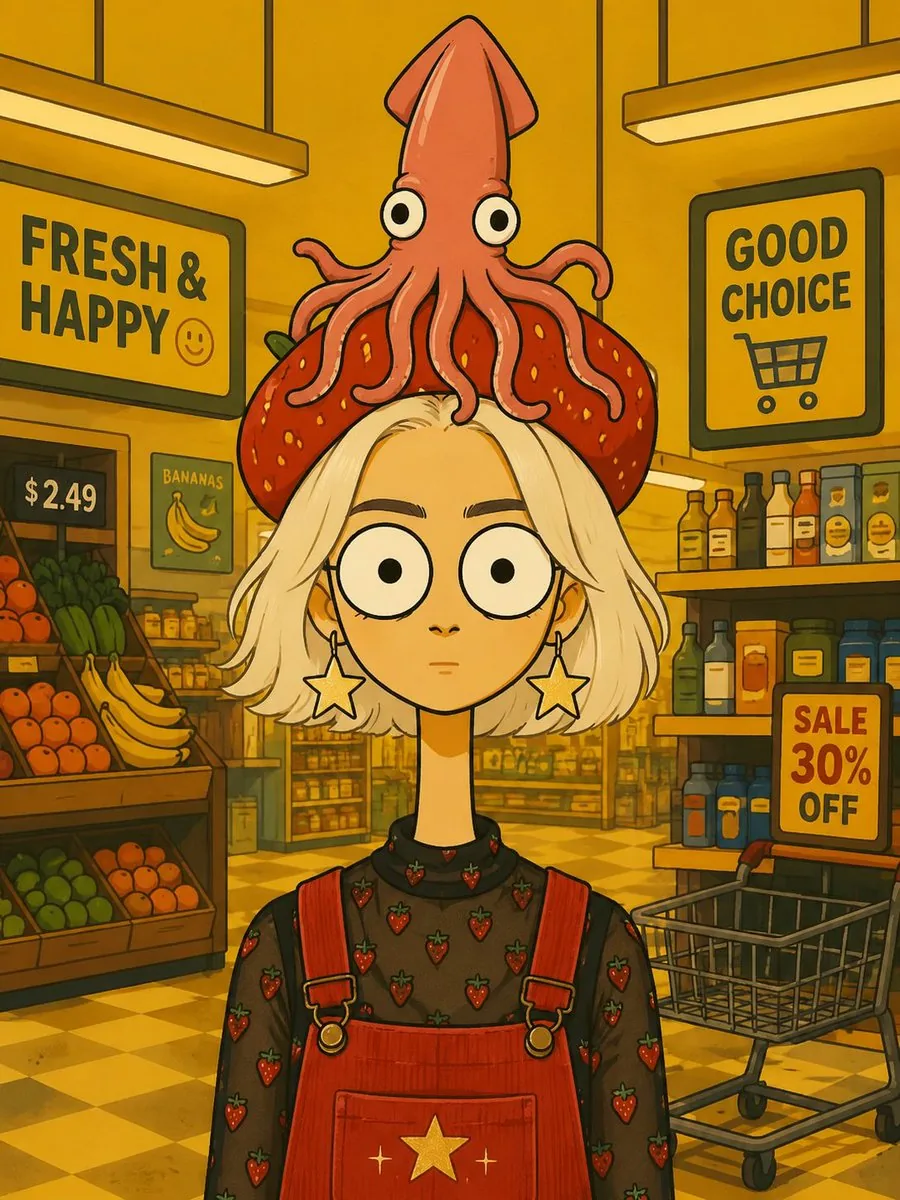 Bizarre Flat Cartoon Portrait reference
