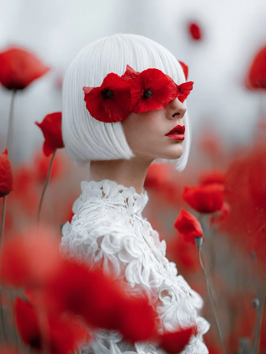 Lady of Red Poppies Portrait reference