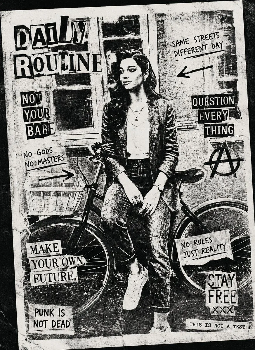 Black and White Xerox Zine Effect reference