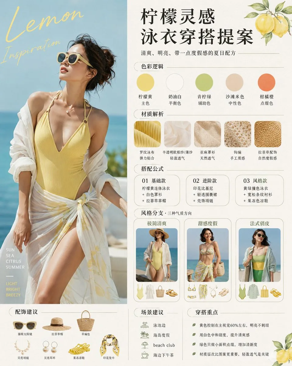 Lemon-Inspired Swimwear Fashion Proposal reference