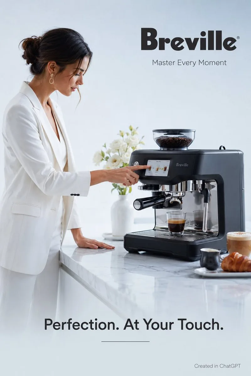 Luxury Espresso Machine Ad reference