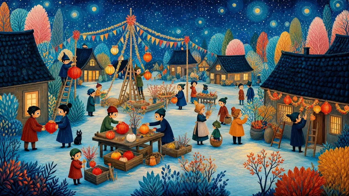 Whimsical Winter Lantern Festival reference