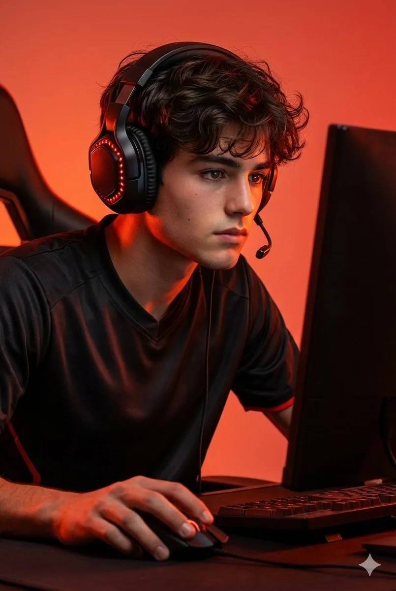 Premium Esports Gamer Portrait Prompt reference