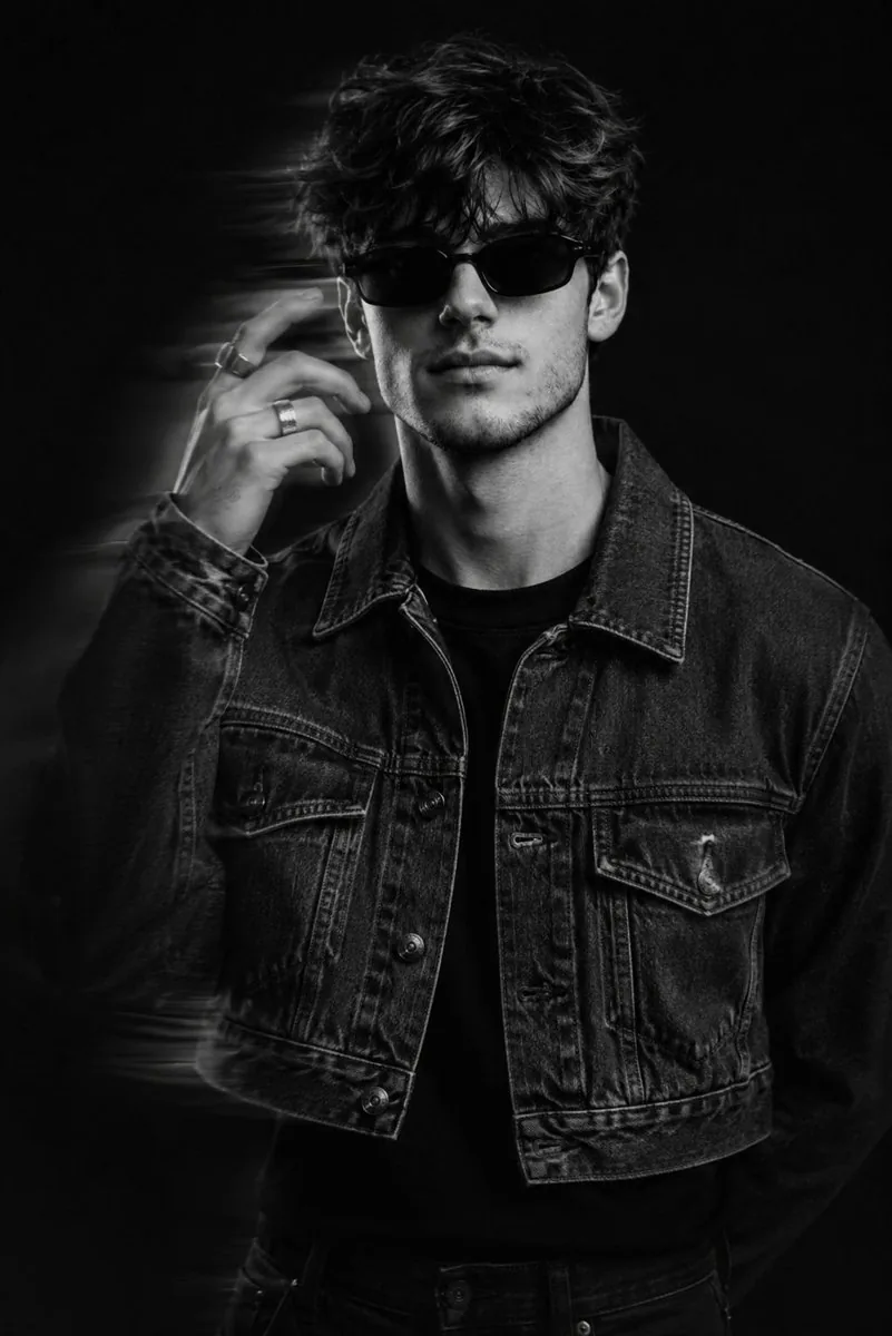 Black and White Editorial Portrait reference