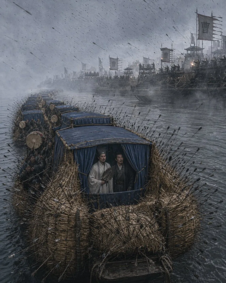 Borrowing Arrows with Straw Boats reference
