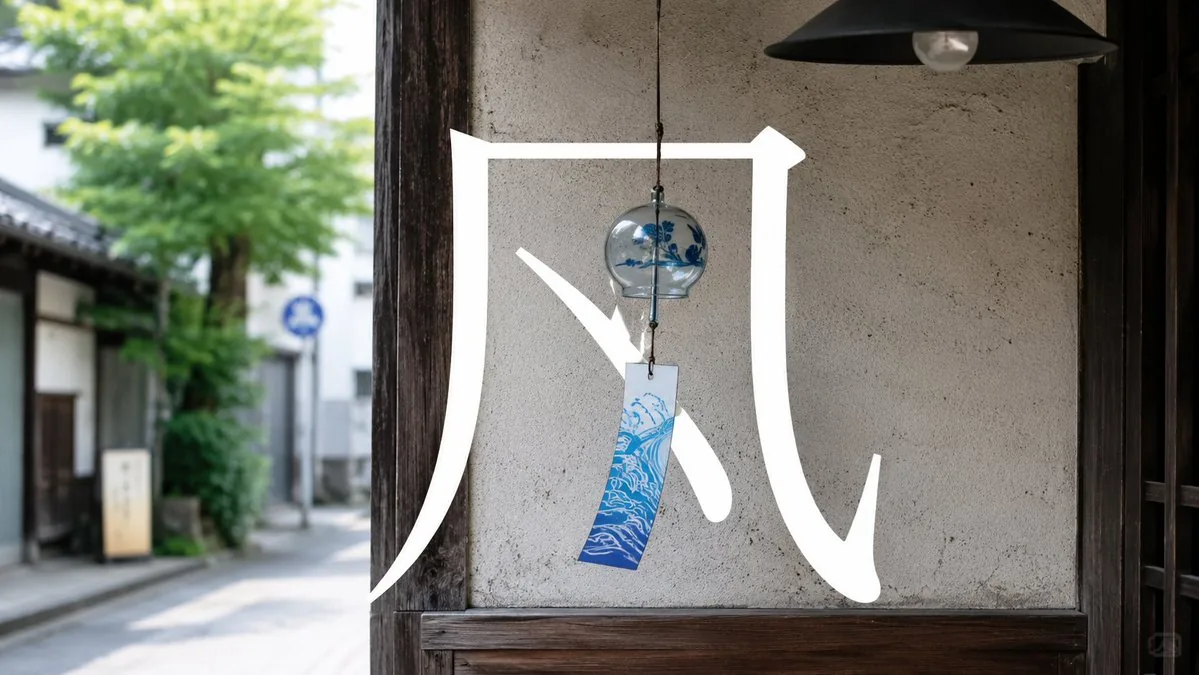 Japanese Wind Chime Calligraphy Photo reference