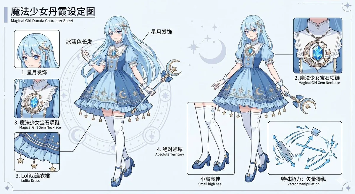 Magical Girl Character Sheet reference