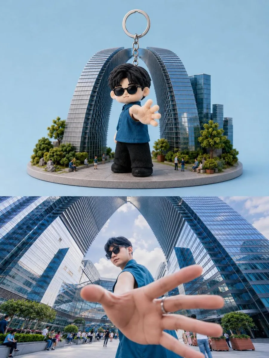 Toy Keychain vs Real Life Comparison reference