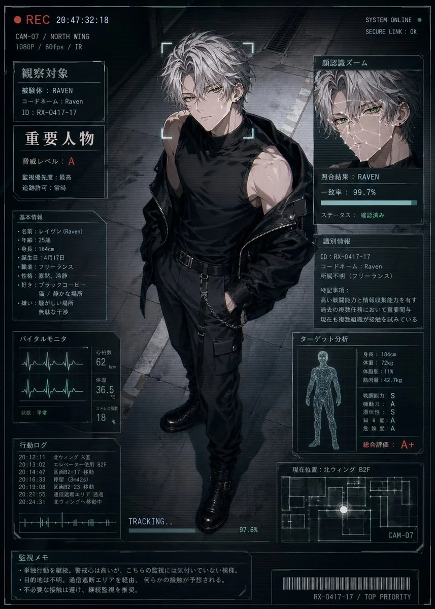 Cyberpunk Character Status Screen reference