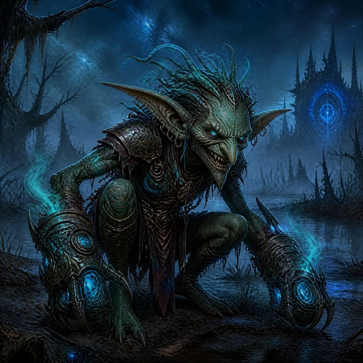 Dark Goblin Shaman in Haunted Swamp reference