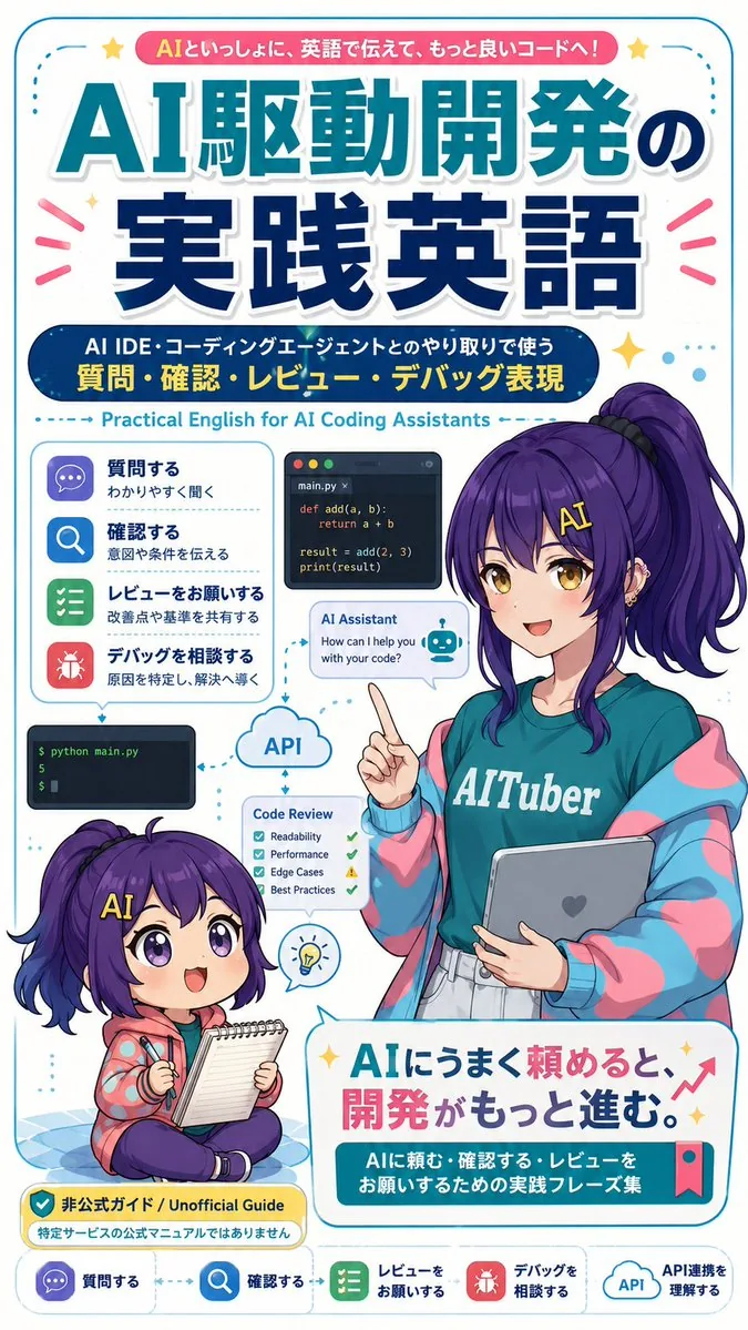 AI Coding English Learning Poster reference