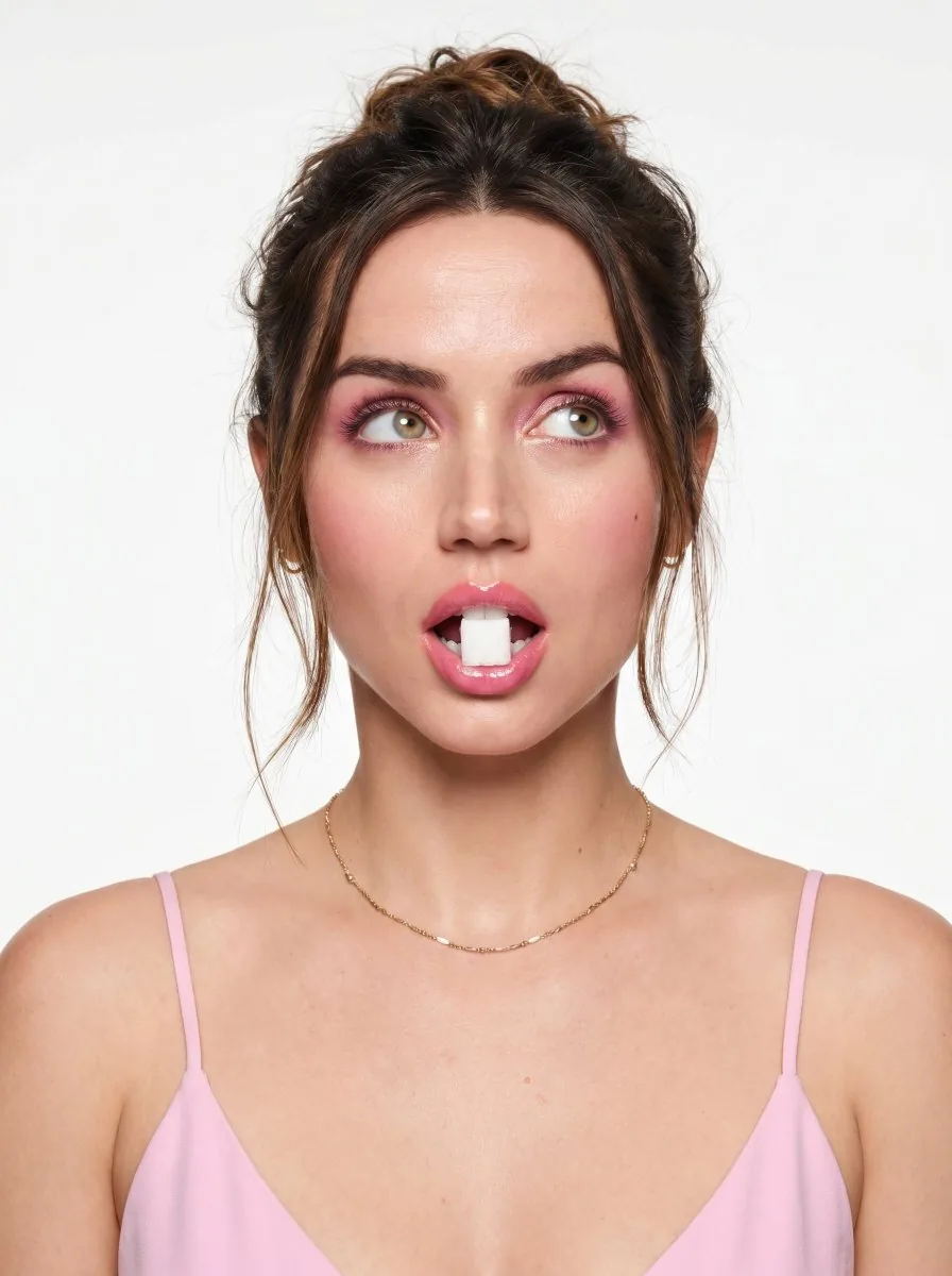 Playful Beauty Editorial Close-up - Nano Banana Pro AI Prompt for Social Media Post reference