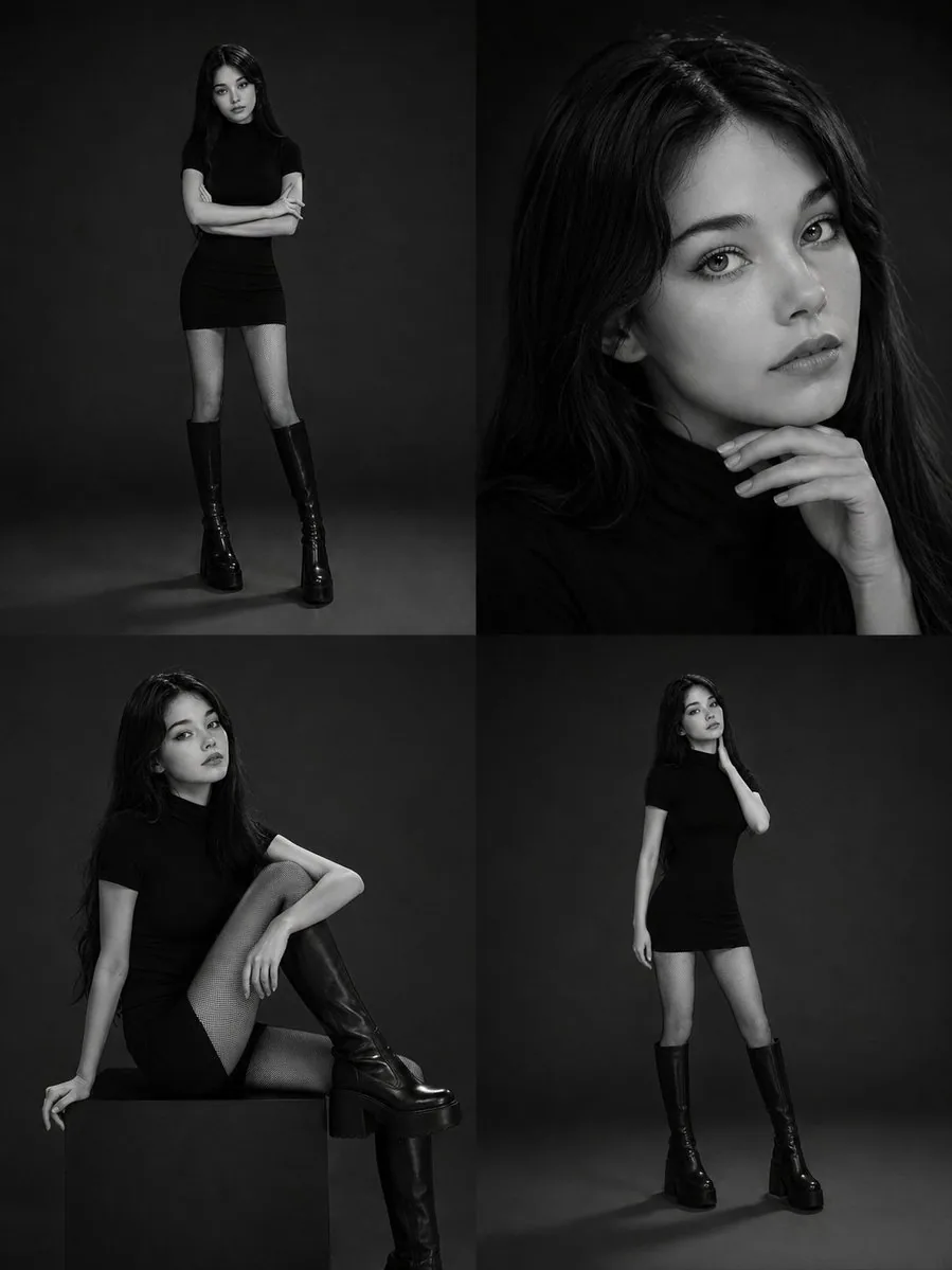 Monochrome Fashion Editorial Collage reference