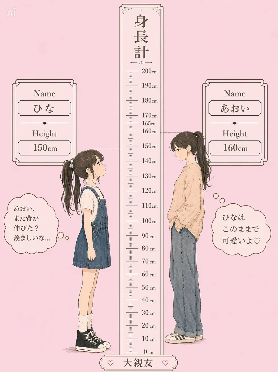 Pastel Height Difference Best Friends reference