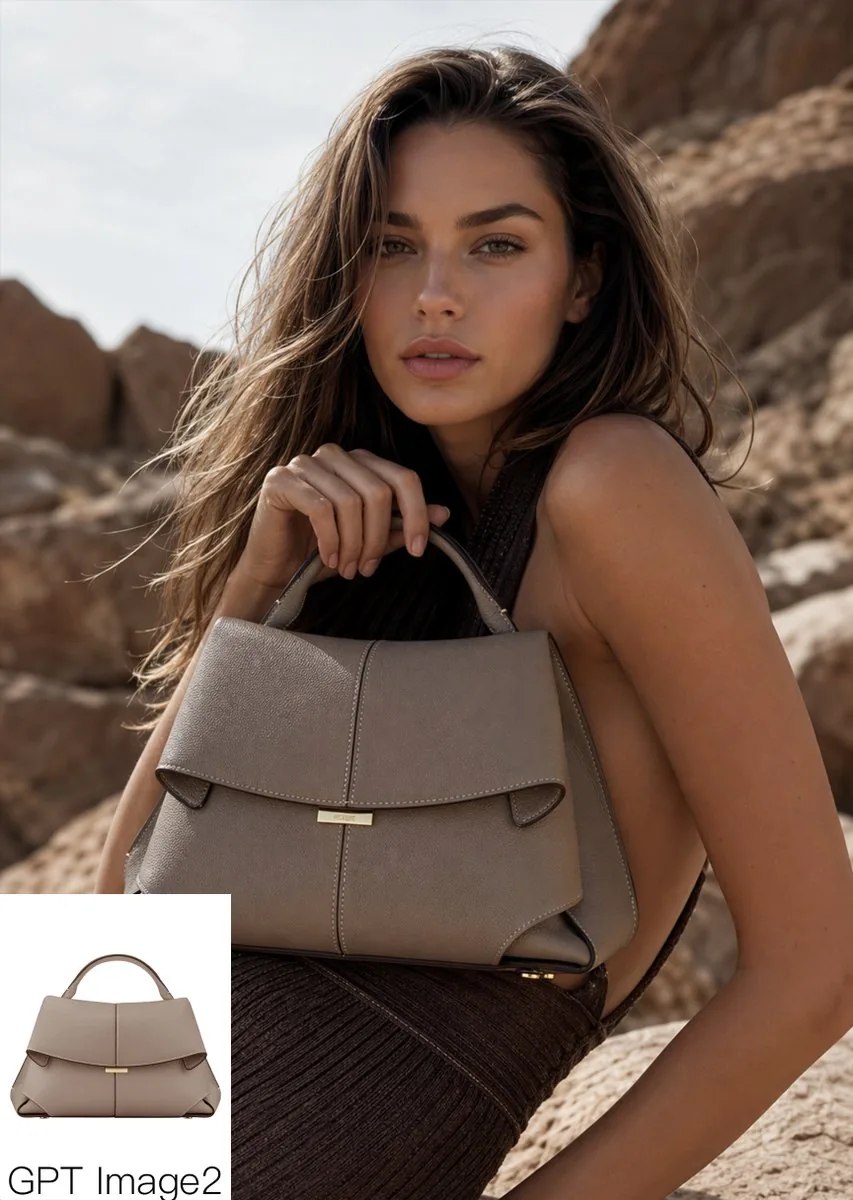 Luxury Desert Handbag Campaign reference