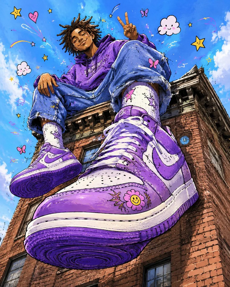 Cartoon Sneaker Advertising Campaign reference