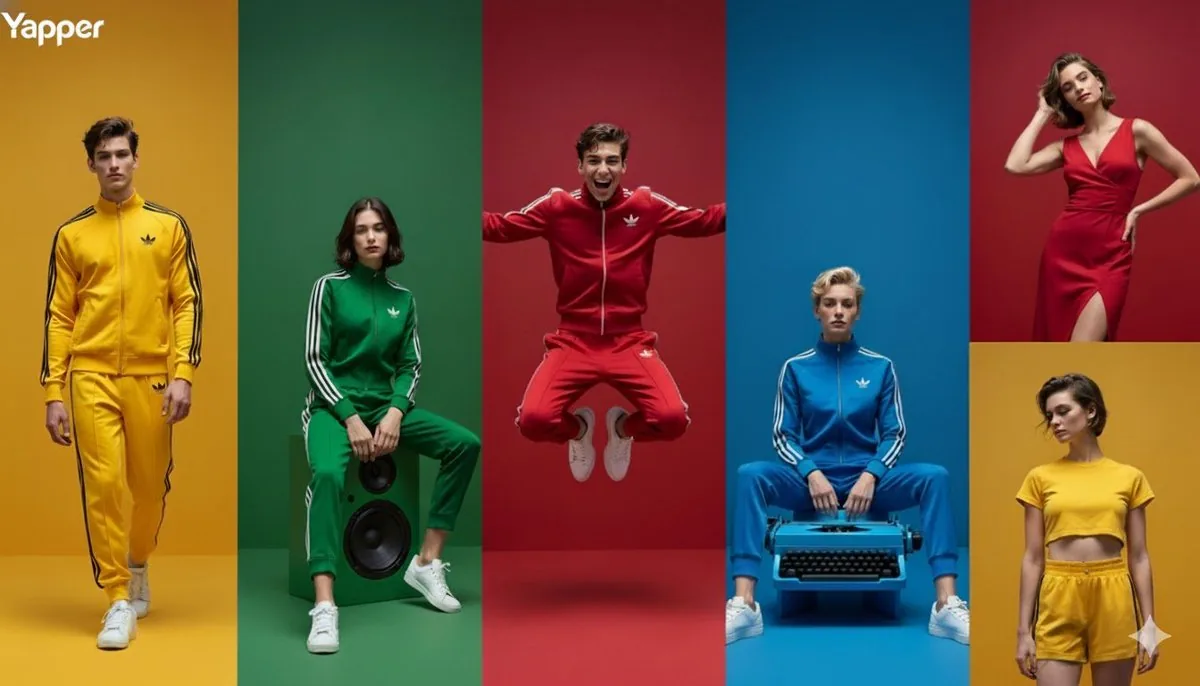 Split-Screen Fashion Editorial Advertisement reference