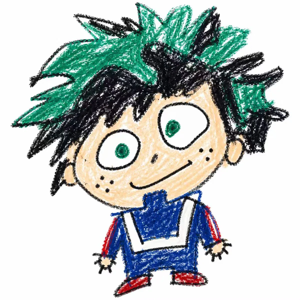 5-Year-Old Crayon Drawing Style reference