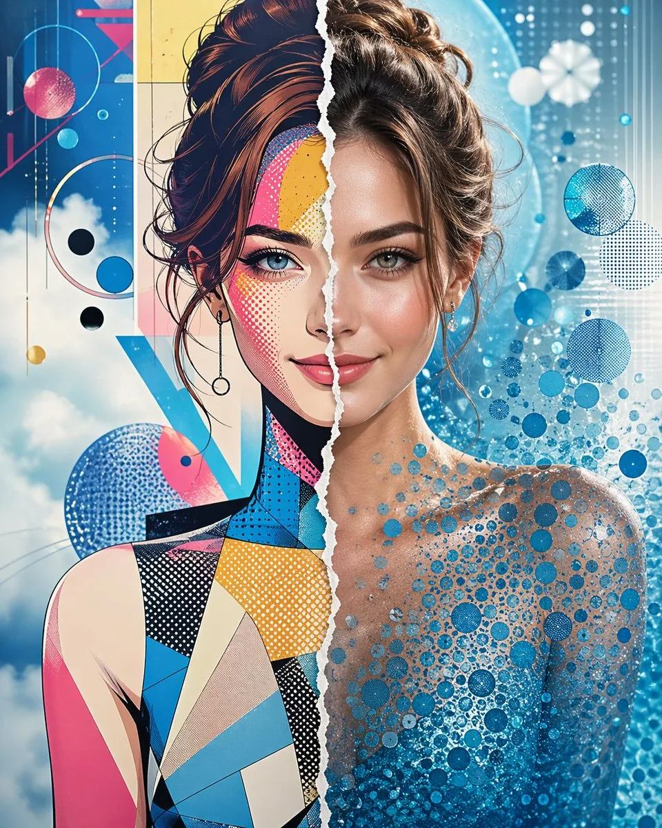Split Style Artistic Portrait reference