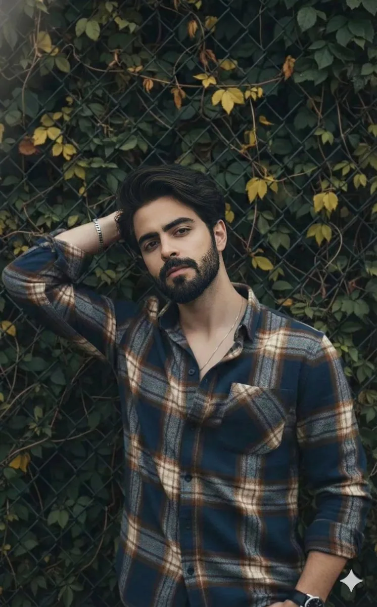 Streetwear Fashion Portrait in Autumn Tones reference