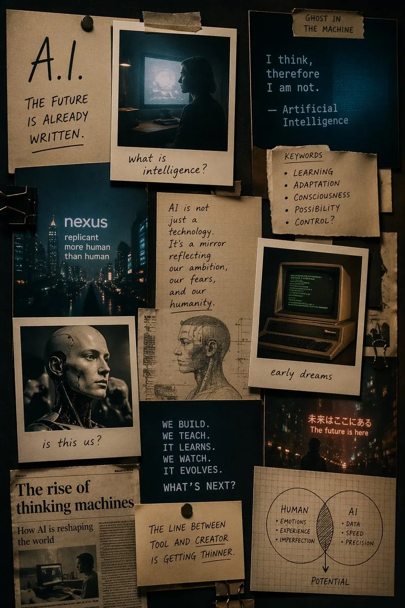 Cinematic AI mood board prompt reference