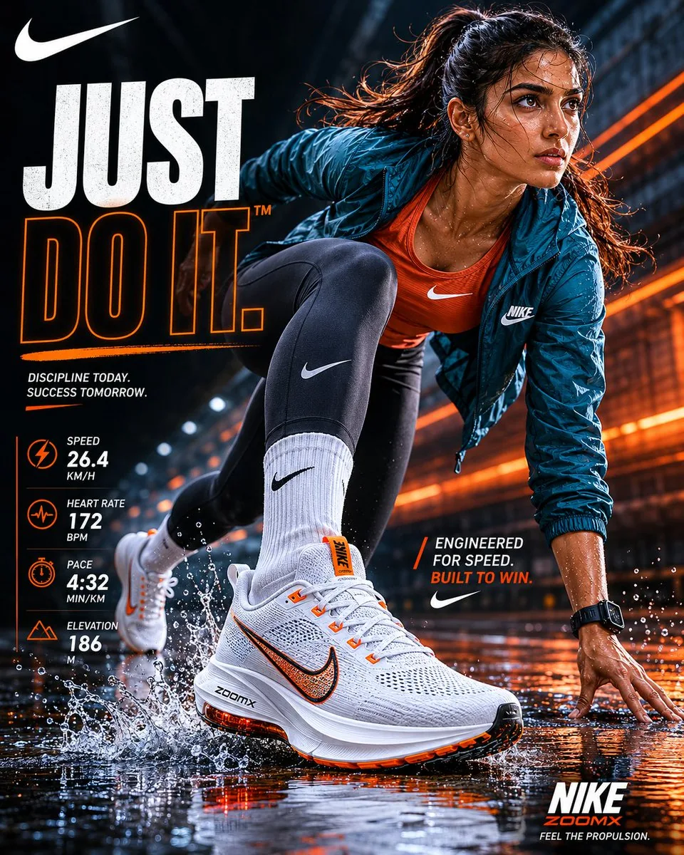 Nike Sportswear Editorial Advertisement reference
