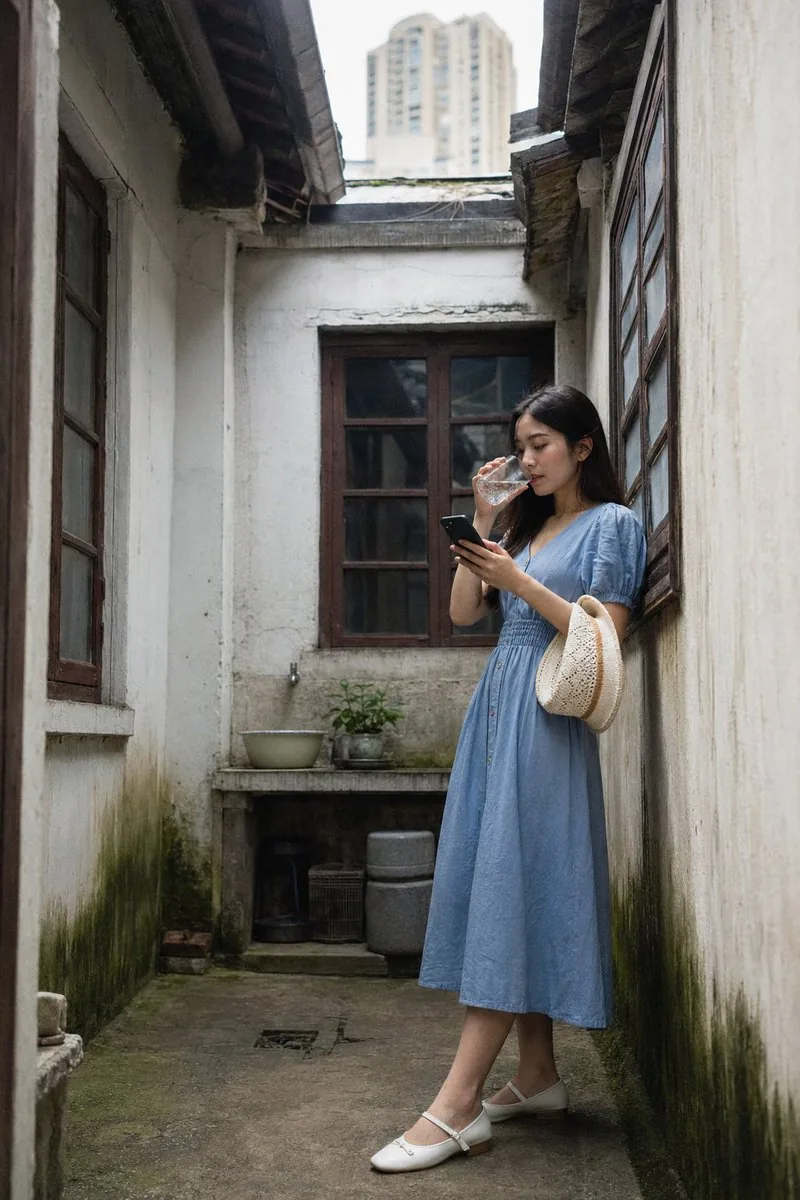 Shanghai Courtyard Candid Portrait reference