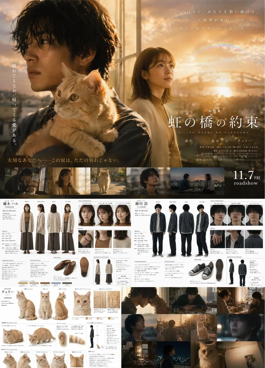 Live-Action Movie Pitch & Character Sheet reference