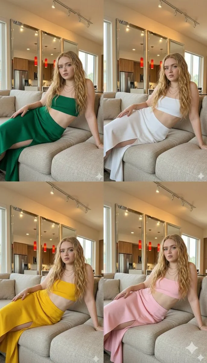 Multi-Celebrity Clone Fashion Collage Scenarios - Nano Banana Pro AI Prompt for Social Media Post reference