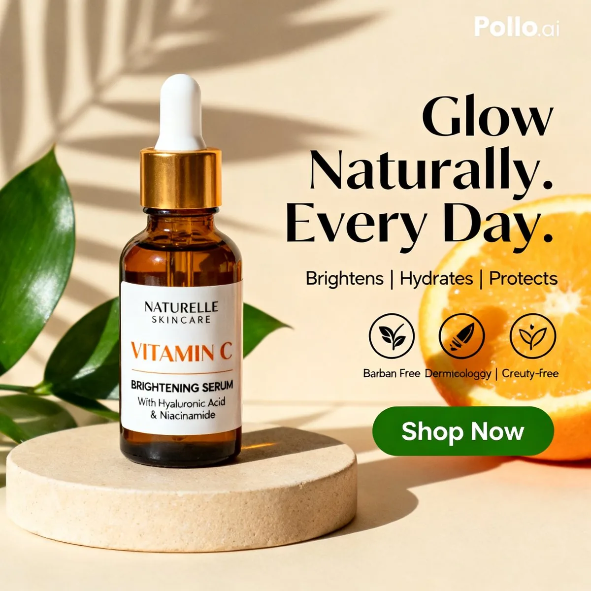 Vitamin C Skincare Ad reference