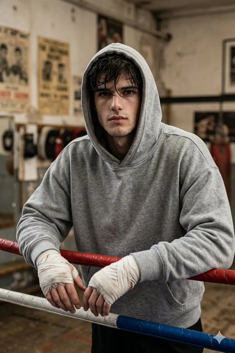 Gritty Boxer in Vintage Gym reference