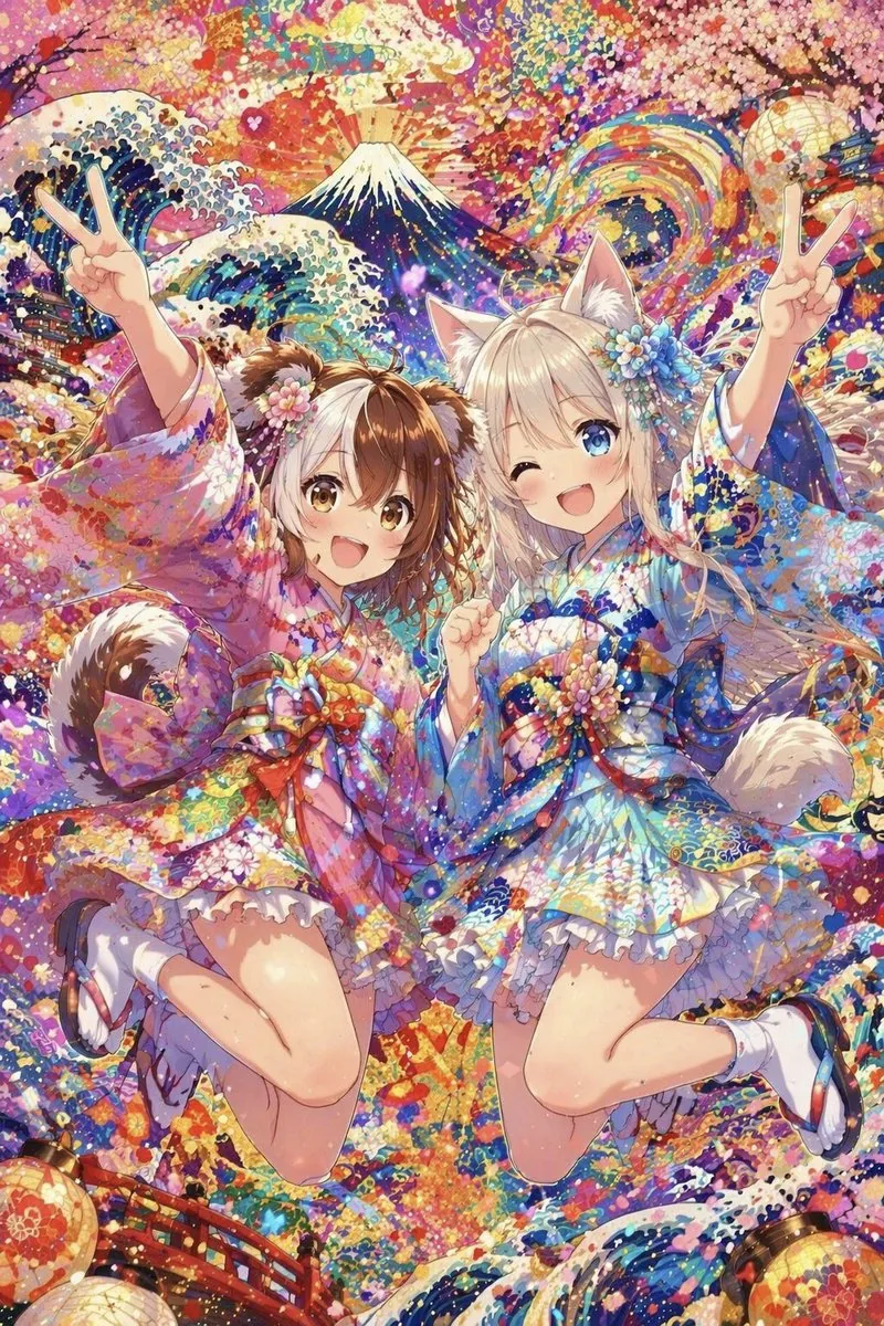 Colorful Kimono Kemonomimi Festival reference