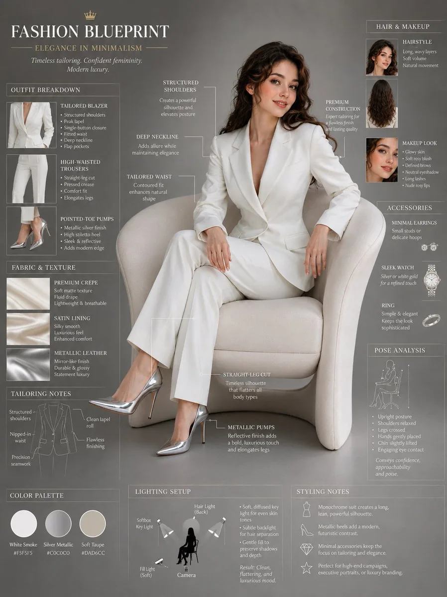 Professional Fashion Blueprint Editorial Sheet reference