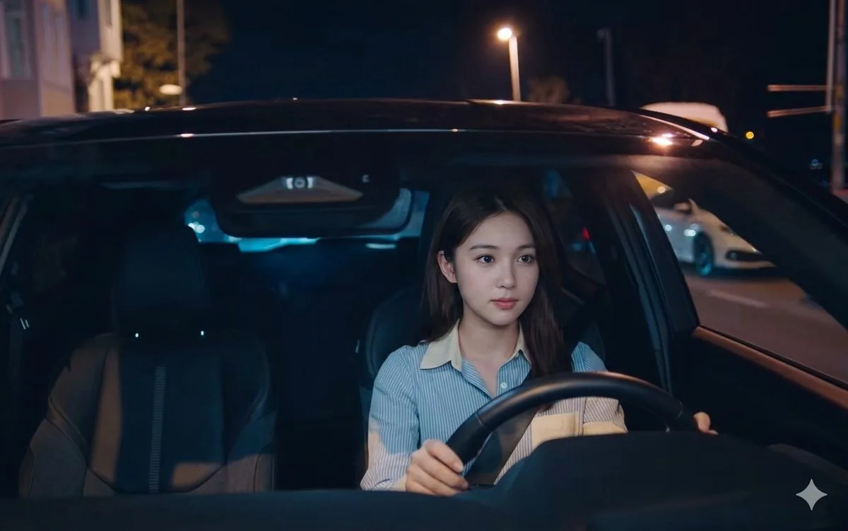 Night Drive Cinematic Portrait reference