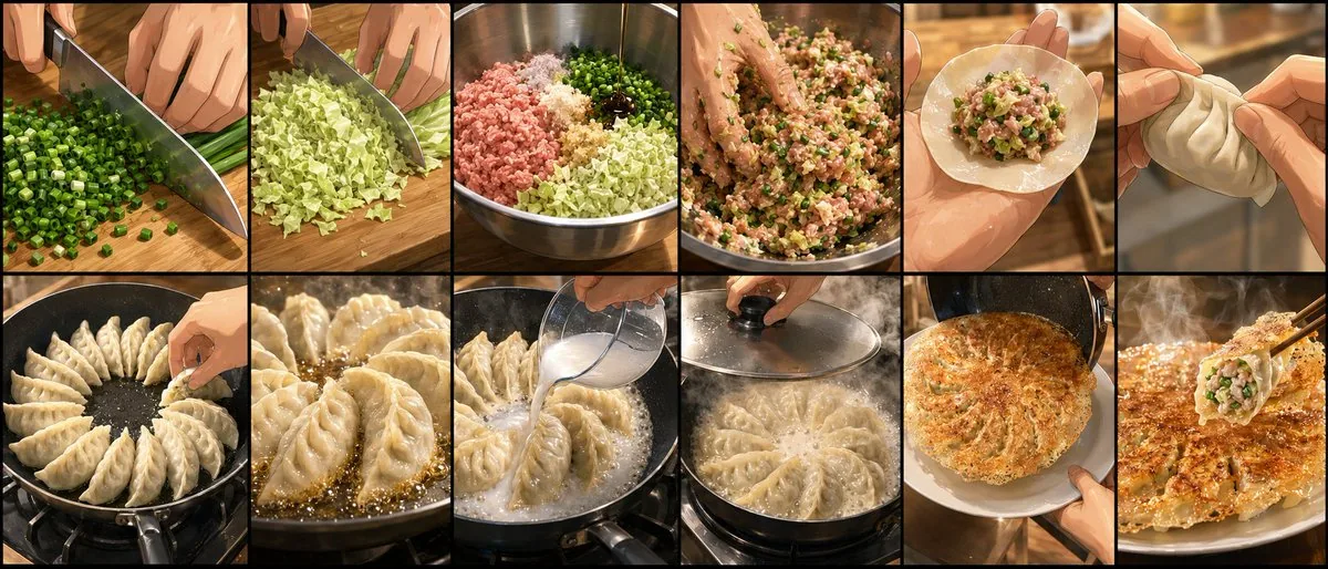 Gyoza Cooking Storyboard reference